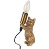Clayre & Eef 6LMP791 Lampe de table chat or 9x9x18 cm E14 max 40W