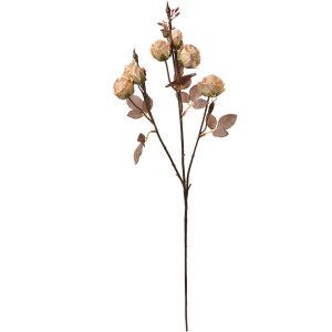 Clayre & Eef 6PL0330W Décoration branche fleurs beige marron 16x9x73 cm