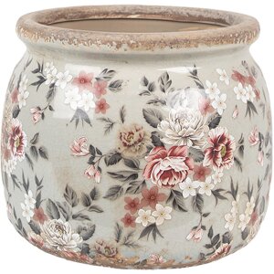 Clayre & Eef 6CE1964M Pot de fleurs gris rose...