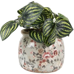 Clayre & Eef 6CE1964M Pot de fleurs gris rose...