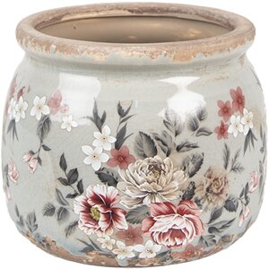 Clayre & Eef 6CE1964S Pot de fleurs gris rose...