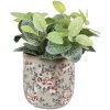 Clayre & Eef 6CE1966L Pot de fleurs gris rose Ø 17x16 cm style rustique