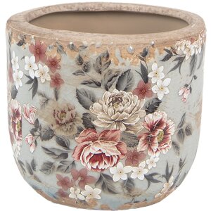 Clayre & Eef 6CE1966M Pot de fleurs gris rose...