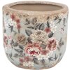 Clayre & Eef 6CE1966M Pot de fleurs gris rose Ø 14x13 cm style rustique