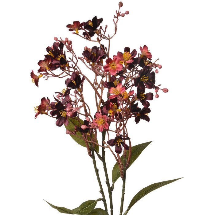 Clayre & Eef 5PL0122R Décoration Branche avec fleurs rouge 15x7x70 cm