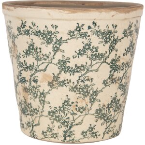Clayre & Eef 6CE1976L Pot de fleurs Décoration Ø 21x20 cm Vintage Motif floral