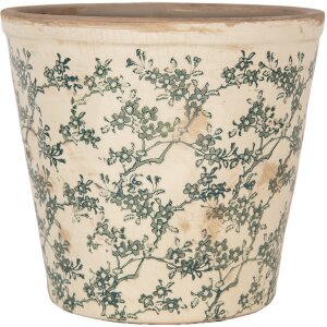 Clayre & Eef 6CE1976L Pot de fleurs Décoration Ø 21x20 cm Vintage Motif floral
