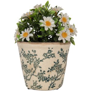 Clayre & Eef 6CE1976S Pot de fleurs Décoration Ø 12x11 cm Design vintage
