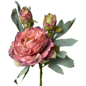 Clayre & Eef 6PL0332R Fleur artificielle rose rouge...