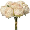 Clayre & Eef 6PL0336W Bouquet de fleurs artificielles 7 roses blanc 16x14x34 cm