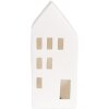 Clayre & Eef 6CE1793 Porcelaine LED Maison 7x6x15 cm Blanc