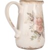 Clayre & Eef 6CE1979M Pichet décoratif Beige Rose 17x12x18 cm style rustique