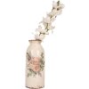 Clayre & Eef 6CE1980L Vase Céramique Beige Rose Ø 8x20 cm style rustique