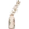 Clayre & Eef 6CE1980M Vase Céramique Design Fleurs Beige Rose Ø 8x16 cm