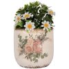 Clayre & Eef 6CE1981M Pot de fleurs en céramique Beige Rose Ø 14x13 cm