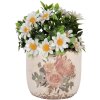Clayre & Eef 6CE1981S Pot de fleurs en céramique Beige Rose Ø 11x10 cm