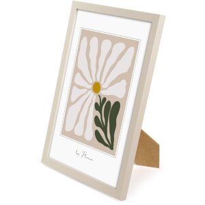 Goldbuch cadre en bois Aura 20x30 cm beige bois véritable avec verre transparent et fond MDF