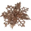 Clayre & Eef 65783 Décoration de Noël Fleur Couleur cuivre Ø 9x2 cm Plastique