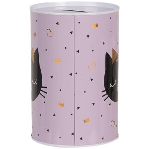 Clayre & Eef 6BL0166 Tirelire chat rose Ø 10x15 cm