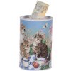 Clayre & Eef 6BL0167 Tirelire motif chat Ø 8x13 cm style campagnard