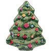 Clayre & Eef 6BL0154 Boîte en fer blanc Sapin Vert Rouge 15x18x7 cm
