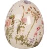 Clayre & Eef 6CE1918S Œuf déco Céramique Beige Rose Vert Ø 7x9 cm style rustique