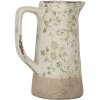 Clayre & Eef 6CE1924M Pichet déco Céramique Vert Beige 16x11x20 cm style rustique