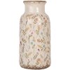 Clayre & Eef 6CE1931L Vase Beige Rose Ø 15x32 cm Céramique style rustique
