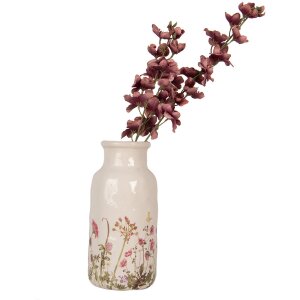 Clayre & Eef Vase 6CE1932L Beige Rose Ø 15x32 cm Céramique style campagnard