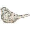 Clayre & Eef 6CE1950L Décoration Oiseau Beige Vert 25x10x13 cm
