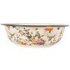 Clayre & Eef 6EM0003 Bol décoratif émail Beige Vert Ø 30 cm 3000 ml