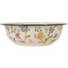 Clayre & Eef 6EM0004 Bol décoratif émail Beige Vert Ø 30x9 cm 3000 ml