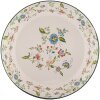 Clayre & Eef 6EM0005 Assiette décorative émail Ø 30 cm Beige Vert Vintage