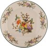 Clayre & Eef 6EM0006 Décoration Assiette émaillée Beige Vert Ø 30 cm