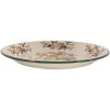 Clayre & Eef 6EM0006 Décoration Assiette émaillée Beige Vert Ø 30 cm