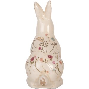 Clayre & Eef 6CE1958M Déco Lapin Beige Rose Céramique 13x10x21 cm