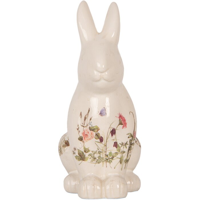 Clayre & Eef 6CE1959L Déco Lapin Beige Rose 16x12x28 cm