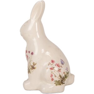 Clayre & Eef 6CE1959M Déco Lapin Beige Rose Céramique 13x10x21 cm