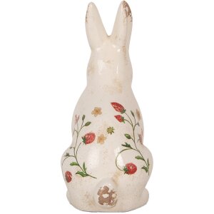 Clayre & Eef 6CE1960L Décoration Lapin Beige Rouge 16x12x28 cm