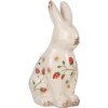 Clayre & Eef 6CE1960L Décoration Lapin Beige Rouge 16x12x28 cm