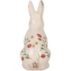Clayre & Eef 6CE1960L Décoration Lapin Beige Rouge 16x12x28 cm