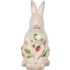 Clayre & Eef 6CE1960M Déco Lapin Céramique Beige Rouge 13x10x21 cm
