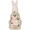 Clayre & Eef 6CE1960M Déco Lapin Céramique Beige Rouge 13x10x21 cm