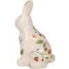 Clayre & Eef 6CE1960M Déco Lapin Céramique Beige Rouge 13x10x21 cm