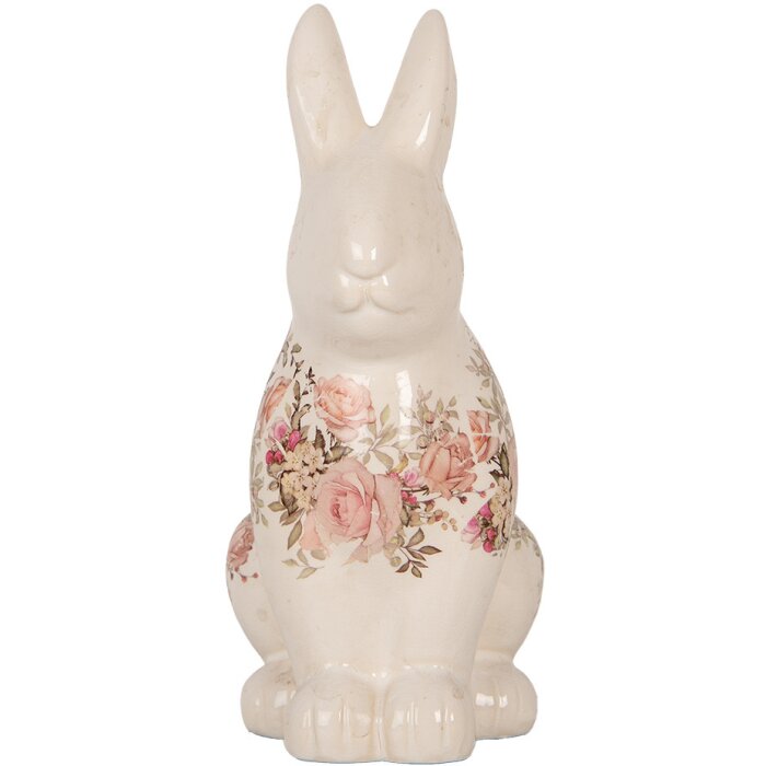 Clayre & Eef 6CE1956L Déco Lapin Beige Rose 16x12x28 cm