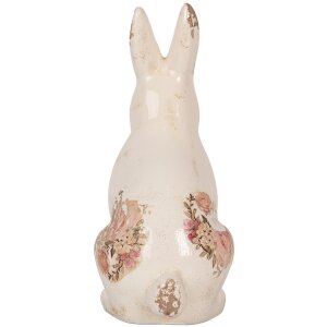 Clayre & Eef 6CE1957M Déco Lapin Beige Rose 13x10x21 cm Céramique
