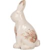 Clayre & Eef 6CE1957M Déco Lapin Beige Rose 13x10x21 cm Céramique