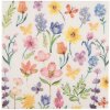 Clayre & Eef 73074 Serviettes en papier Motif floral 33x33 cm Blanc Rose Jaune Vert