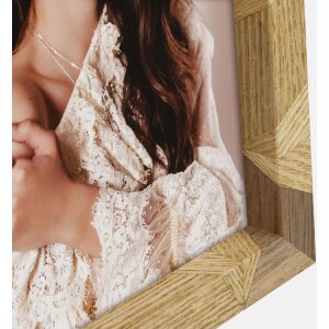 ZEP Cadre photo en bois Lisbona Naturel Marron Décoratif Verre clair 10x15 13x18 15x20