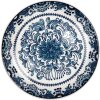 Clayre & Eef 6CEDP0166 Assiette Ø 21 cm Blanc Bleu Bohème Petit déjeuner Céramique